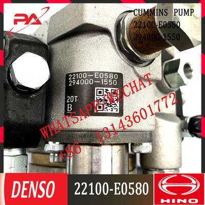 294000-1550 pompe commune à haute pression diesel d'injecteur de gazole de rail de pompe d'injection des pièces d'auto 22100-E0580